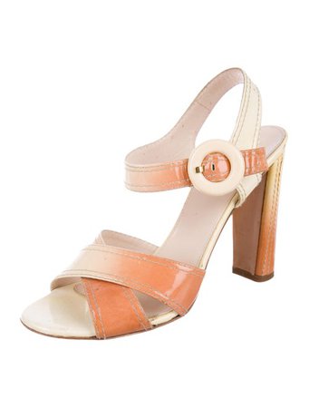 Prada Ombré Patent Leather Sandals - Shoes - PRA230338 | The RealReal