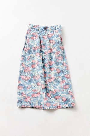 Vintage ‘90s Floral Denim Midi Skirt | Urban Outfitters