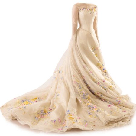 Beige Flower Gown
