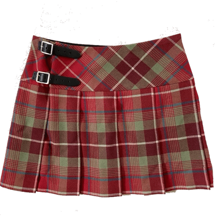 red and green plaid mini skirt