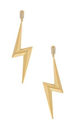 Luv AJ Bolt Statement Earrings in Gold | REVOLVE