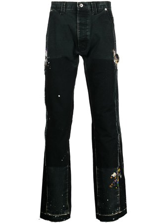 Shop GALLERY DEPT. paint-splattered bootcut denim jeans with Express Delivery - FARFETCH