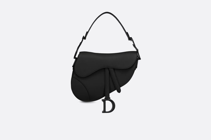 Saddle Bag Black Ultramatte Calfskin - Bags - Women's Fashion | DIOR
