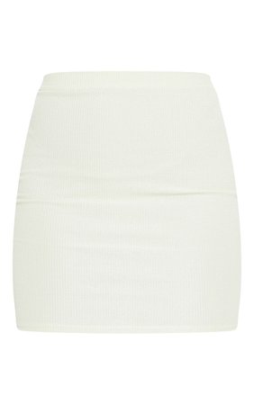 Sage Green Crinkle Rib Mini Skirt | PrettyLittleThing USA