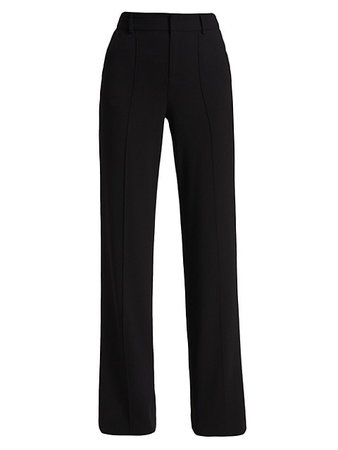 Shop Alice + Olivia Dylan High-Waist Pintuck Trousers | Saks Fifth Avenue