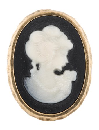CHRISTIAN DIOR, Resin Cameo Cocktail Ring