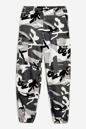 PETITE Grey Camouflage Trousers | Topshop