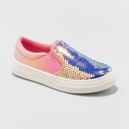Girls' Welda Flip Sequin Sneakers - Cat & Jack™ Pink : Target