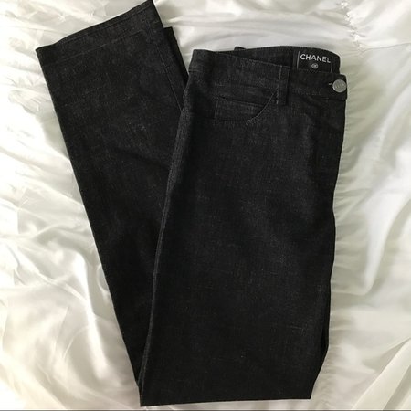 CHANEL Jeans | Black Denim | Poshmark