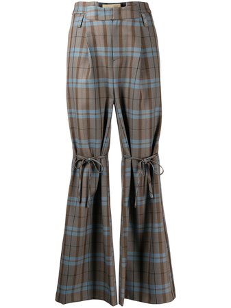 Andersson Bell Picadilly knee-tie Checked Trousers - Farfetch