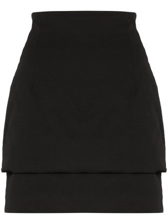 032C Cosmic Padded Mini Skirt 1051 Black | Farfetch