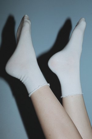 White Ruffled Socks