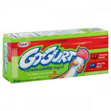Yoplait Go-GURT Portable Yogurt Strawberry Splash & Berry Blue - 8 ct » Cereal & Breakfast Foods » General Grocery