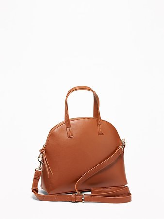 Faux-Leather Dome-Shaped Satchel for Women | Old Navy