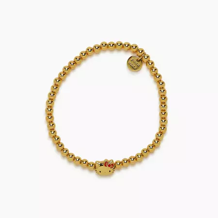 Hello Kitty x Pura Vida Face Stretch Bracelet (Gold)