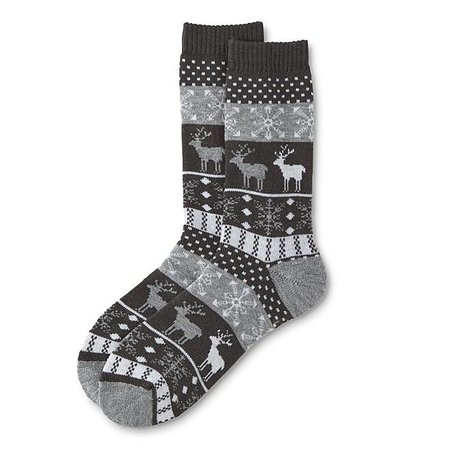 Joe Boxer Men's Slipper Socks - Fair Isle Reindeer