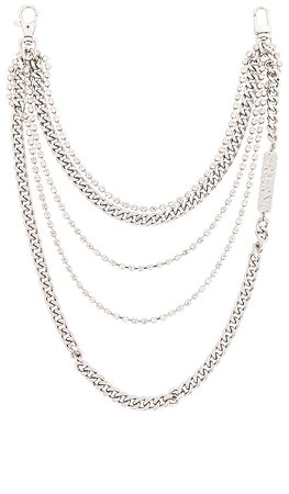 GRLFRND Not Your GF Wallet Chain in Shiny Silver | REVOLVE