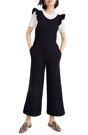 Madewell Ruffle Strap Open Back Jumpsuit | Nordstrom