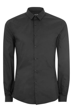 Topman Muscle Fit Stretch Poplin Button-Up Shirt | Nordstrom