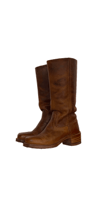 Tan leather Frye Campus boots