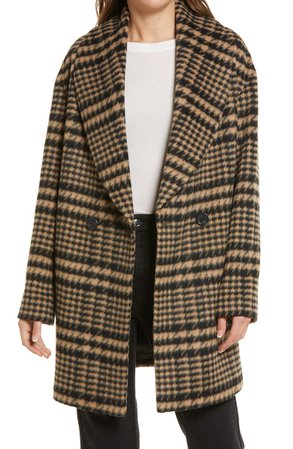 Plaid Shawl Collar Coat | Nordstrom