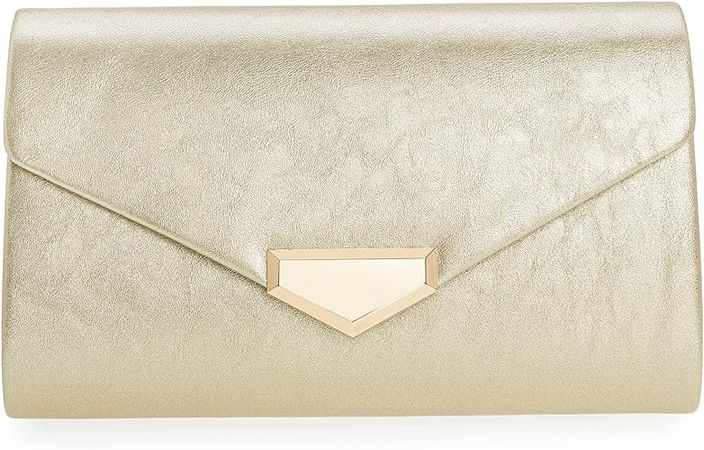 CHARMING TAILOR PU Clutch Purse for Women Evening Bag Chic Clutch Handbag for Special-occasion (Gold): Handbags: Amazon.com