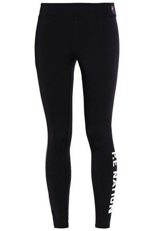 Black Sport Parade printed stretch leggings | Sale up to 70% off | THE OUTNET | P.E NATION | THE OUTNET
