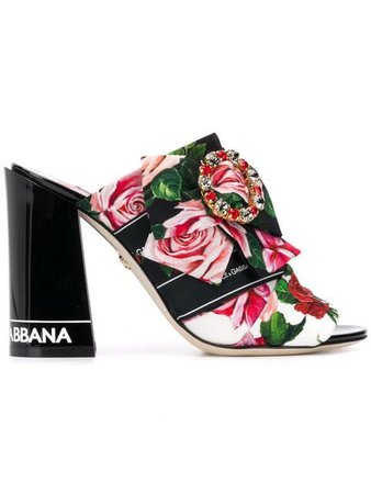 Dolce & Gabbana floral print mules