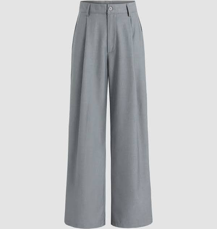 grey trousers