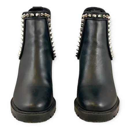 CHRISTIAN LOUBOUTIN Capahutta black stud Spike Booties heels boots