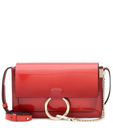 Faye Small patent leather shoulder bag