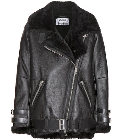 Velocite shearling-lined leather jacket