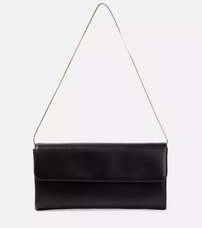 Aurora Leather Shoulder Bag in Black - The Row | Mytheresa