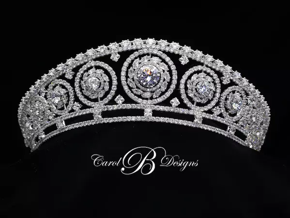 Silver Imperial Bridal Wedding Tiara Royal Replica Crown - Etsy