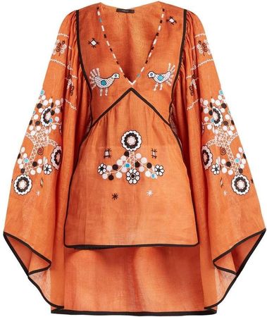 Vita Kin | Orange Boho Cape Dress