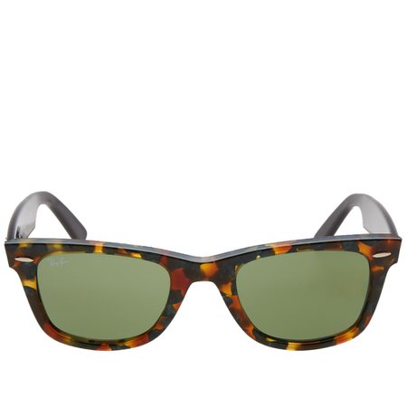 Ray Ban Original Wayfarer Fleck Sunglasses Spotted Green Havana & Green | END.