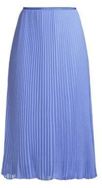 Women's Pleated Midi Skirt - Bermuda Blue - Size 10