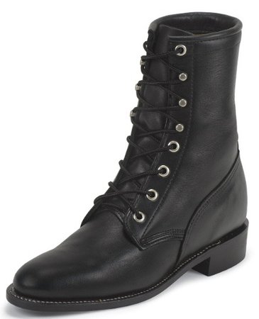 black lace up ankle boots