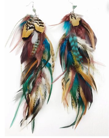 Feathered earrings