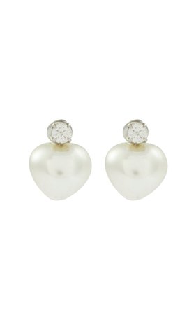 Pearl Heart Earrings By Simone Rocha | Moda Operandi