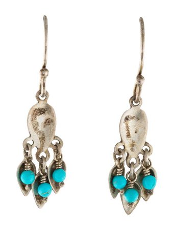 Me&Ro Turquoise Drop Earrings - Earrings - MRO21730 | The RealReal