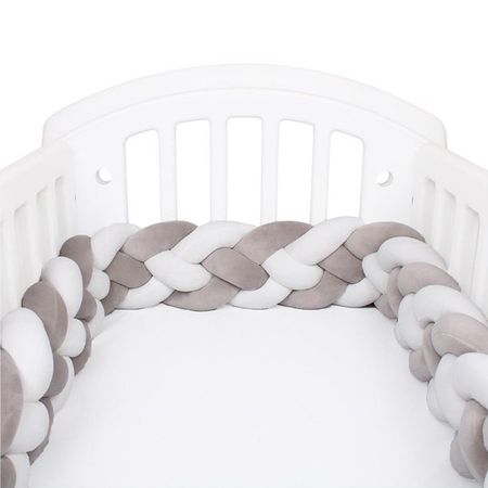 KIKIO Baby Bed Bumper Infant Toddler Newborn Crib Leg Head Anti-collision Protector Nursery Pillow Braid Knot Cushion for Girls Type 2 - Walmart.com