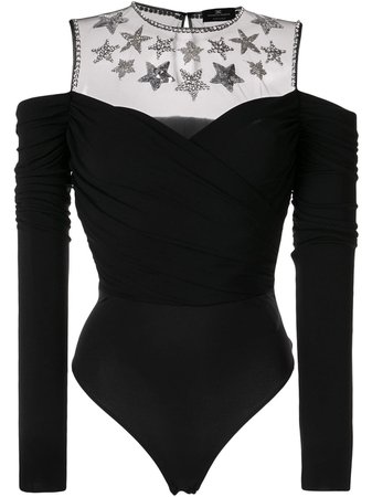 Black Elisabetta Franchi Embellished Stars Bodie | Farfetch.com
