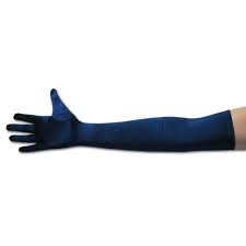 blue silk elbow length gloves - Google Search