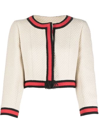 Chanel Pre-Owned Bouclé Cropped Jacket - Farfetch