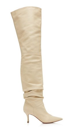 Barbara Leather Over-The-Knee Boots By Amina Muaddi | Moda Operandi