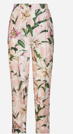 dolce And gabbana floral print trousers