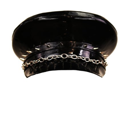*clipped by @luci-her* Spiked Chain Latex Leather Daddy Hat – Venus Prototype Latex