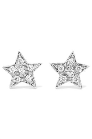 Carolina Bucci | Superstellar 18-karat white gold diamond earrings | NET-A-PORTER.COM