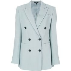 (6) Pinterest - Theory double breasted blazer ($699) ❤ liked on Polyvore featuring outerwear, jackets, blazers, blue, blue blazers, the | my favorite poly sets